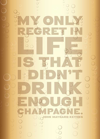 Champagne Quote Text Art