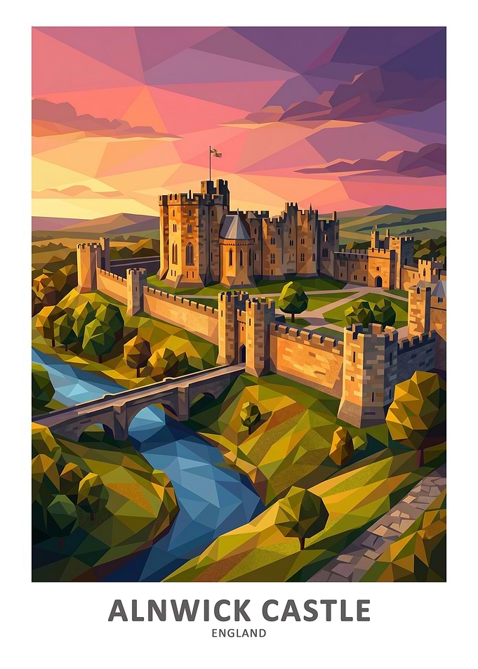 Alnwick Castle Geometric Landscape