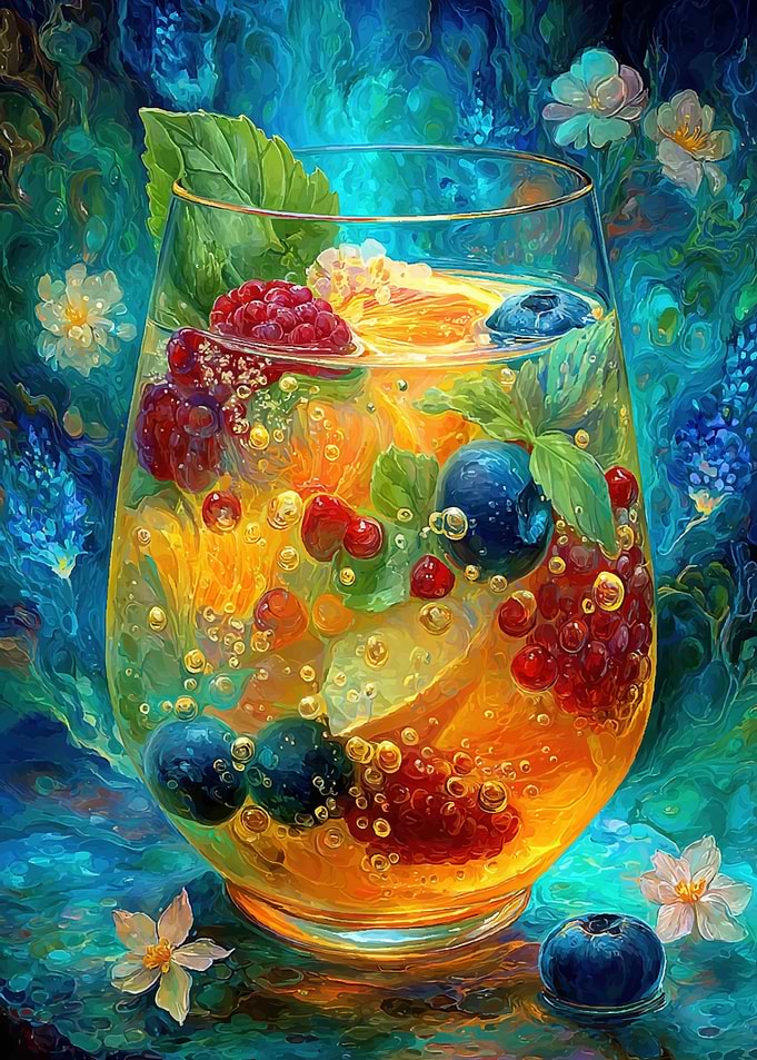 Vibrant Berry and Citrus Drink