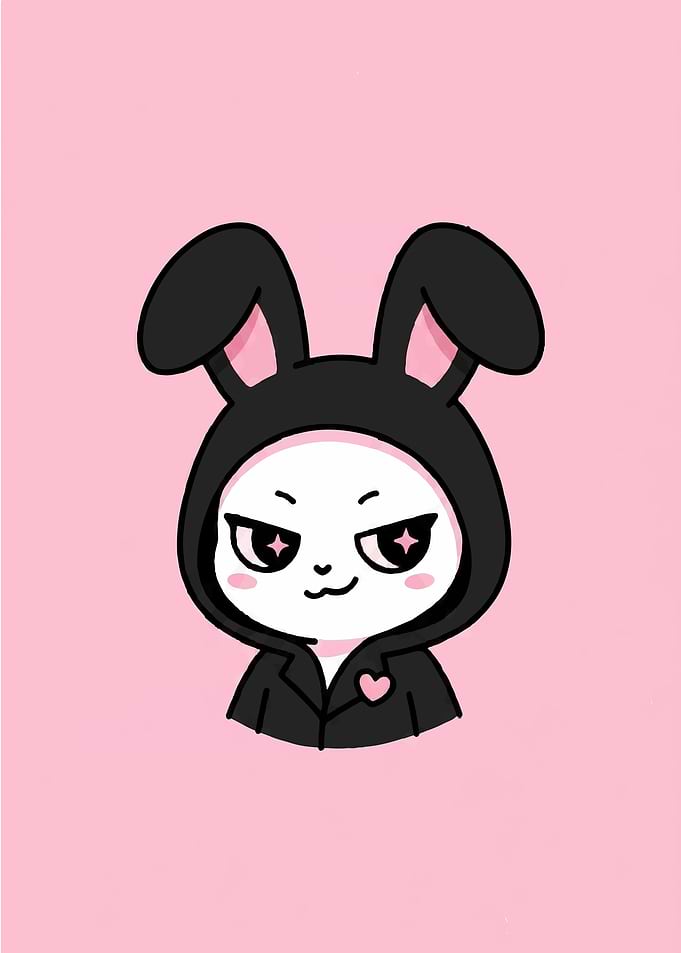 Cute Bunny Hoodie Character