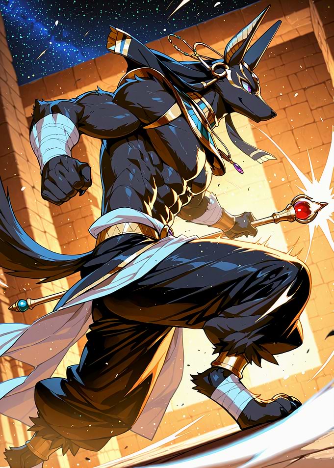 Anubis Warrior with Staff