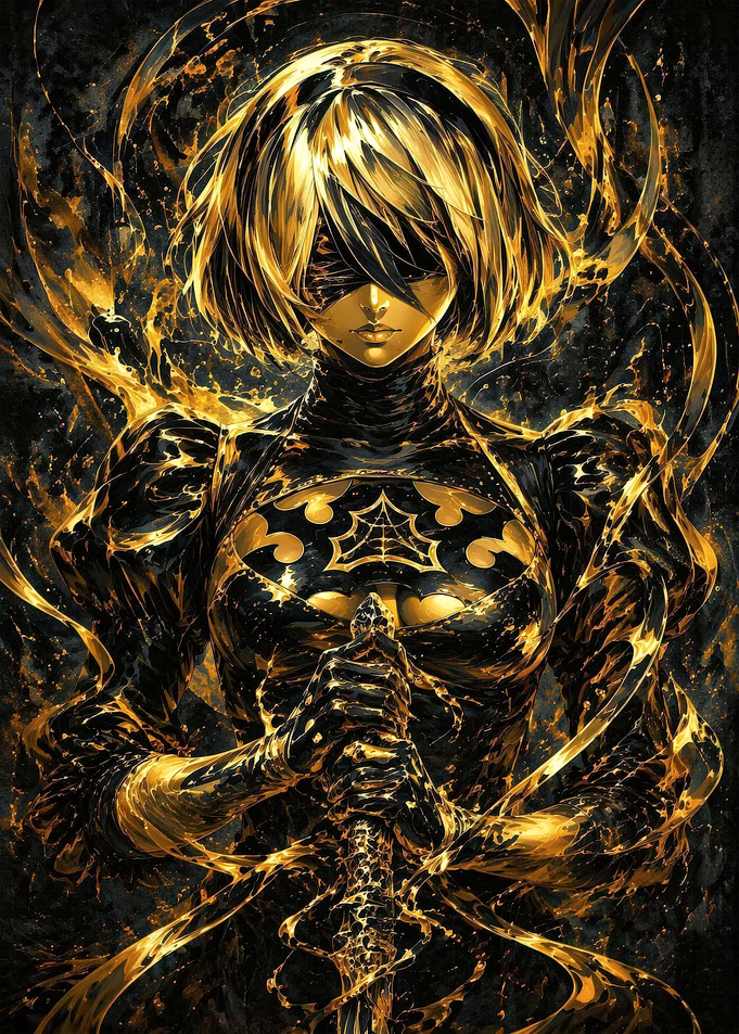 Golden Warrior with Sword