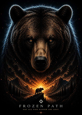 Bear in a Mountain Landscape