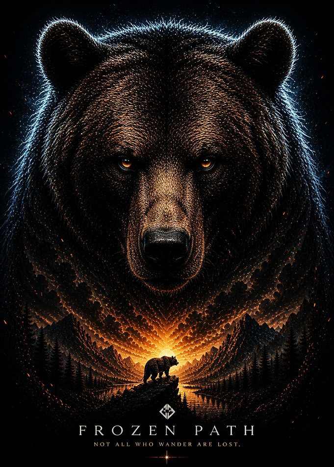 Bear in a Mountain Landscape