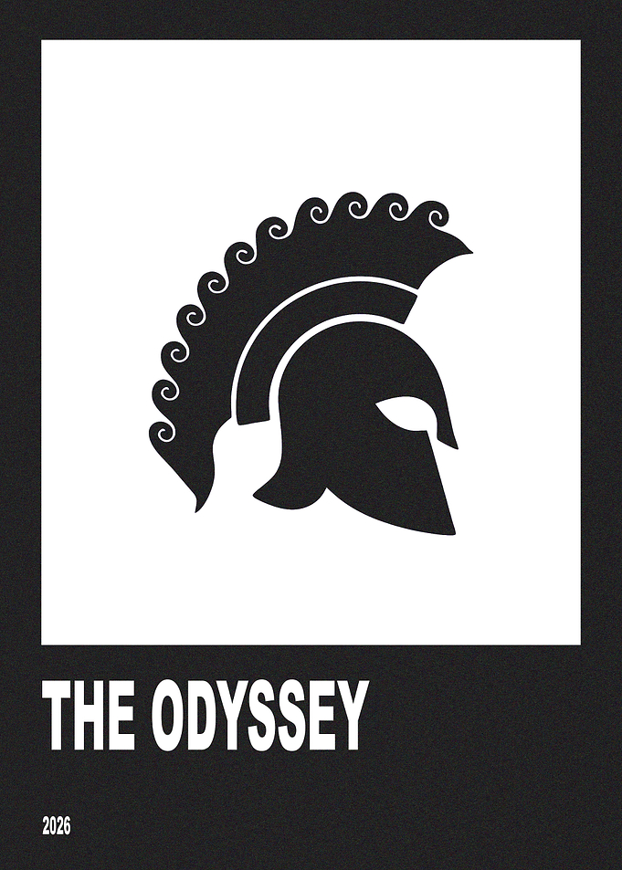 The Odyssey Spartan Helmet Minimalist Poster