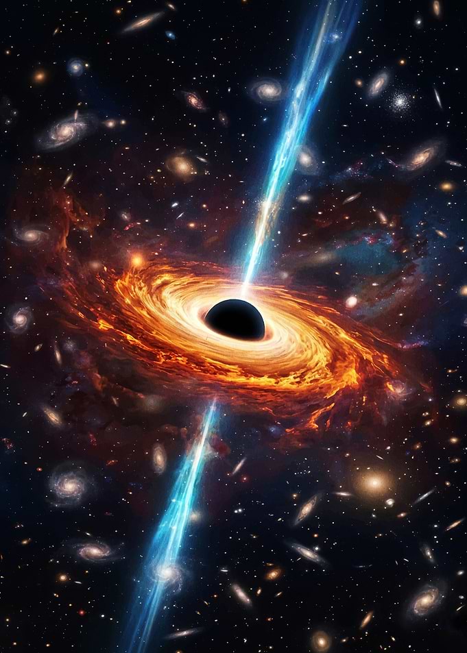 Black Hole with Jets and Galaxies