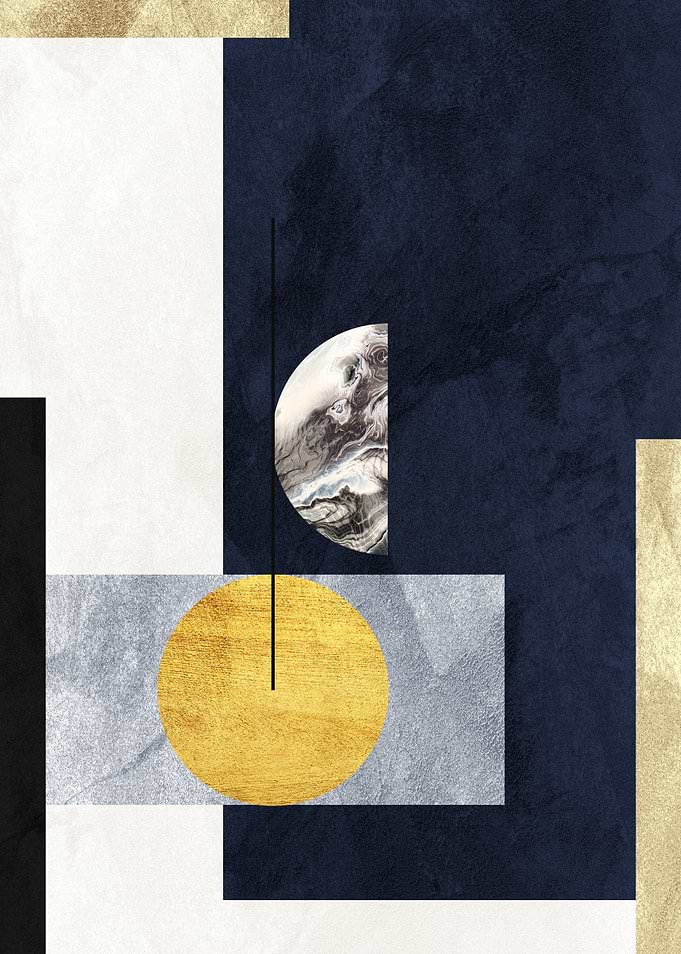 Abstract Geometric Celestial Art