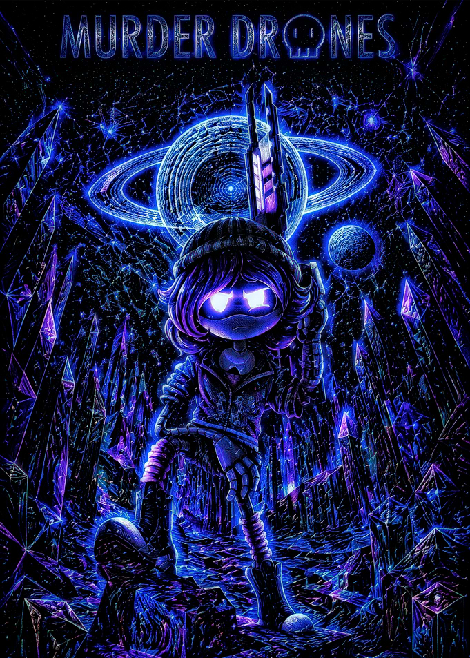 Murder Drones N with Saturn and Crystals