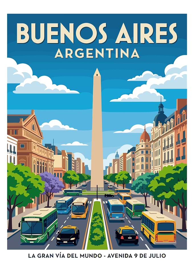 Buenos Aires Travel Poster