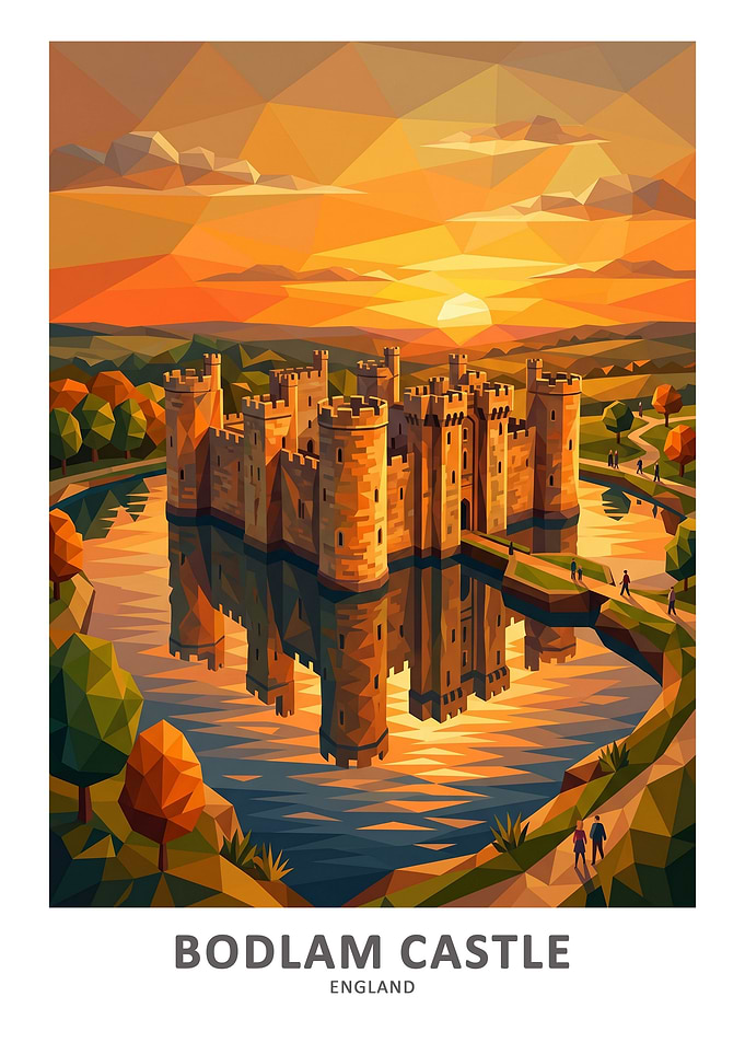 Bodlam Castle at Sunset