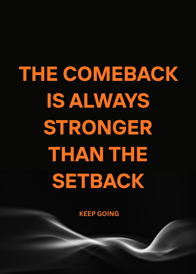 Inspirational Quote on Black Background