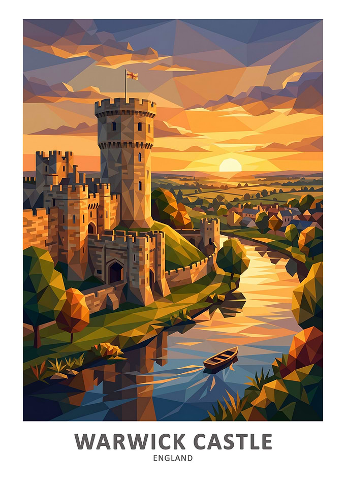 Warwick Castle at Sunset
