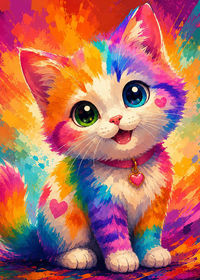 Cute Cat Colorfull