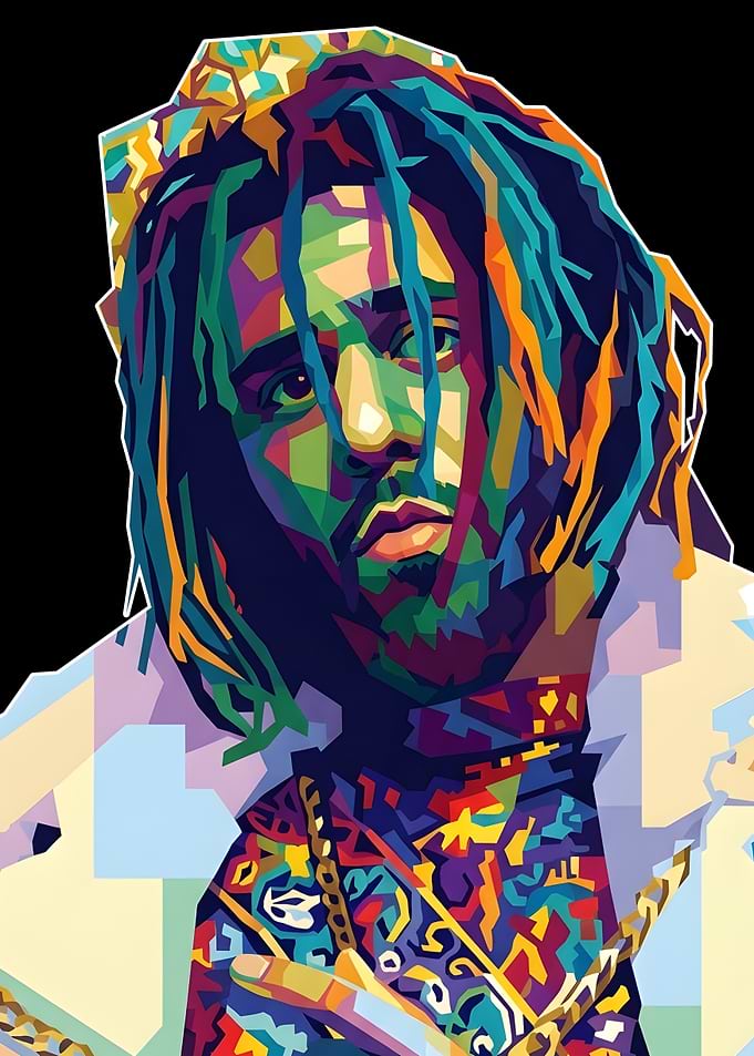 J. Cole Pop Art Portrait
