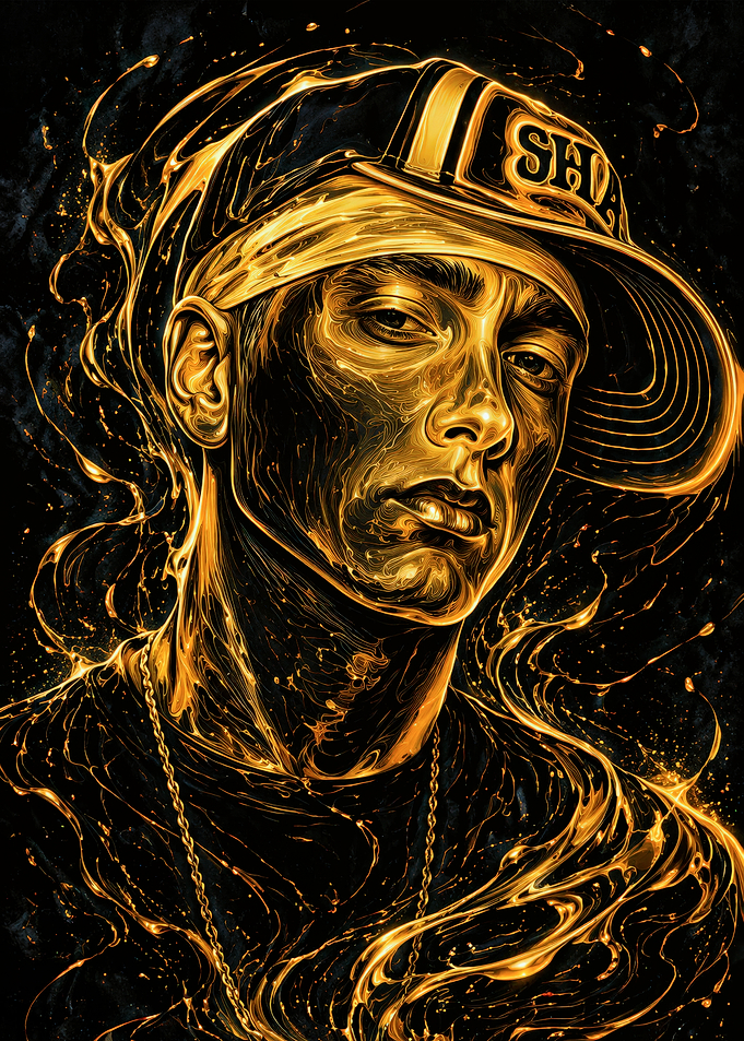 Eminem Golden Portrait