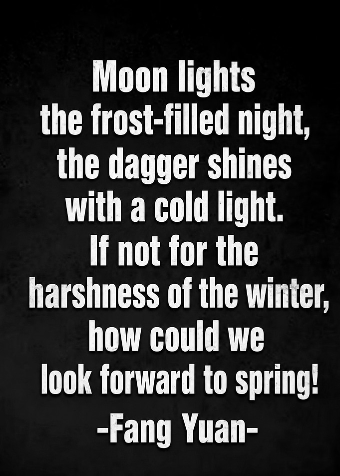 Inspirational quote about winter and spring
