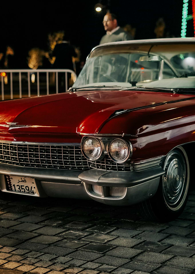 Classic Red Cadillac Convertible