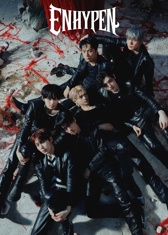 ENHYPEN members in dark fashion