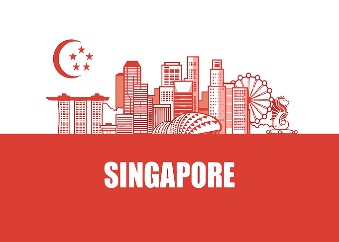 Singapore Skyline and Text