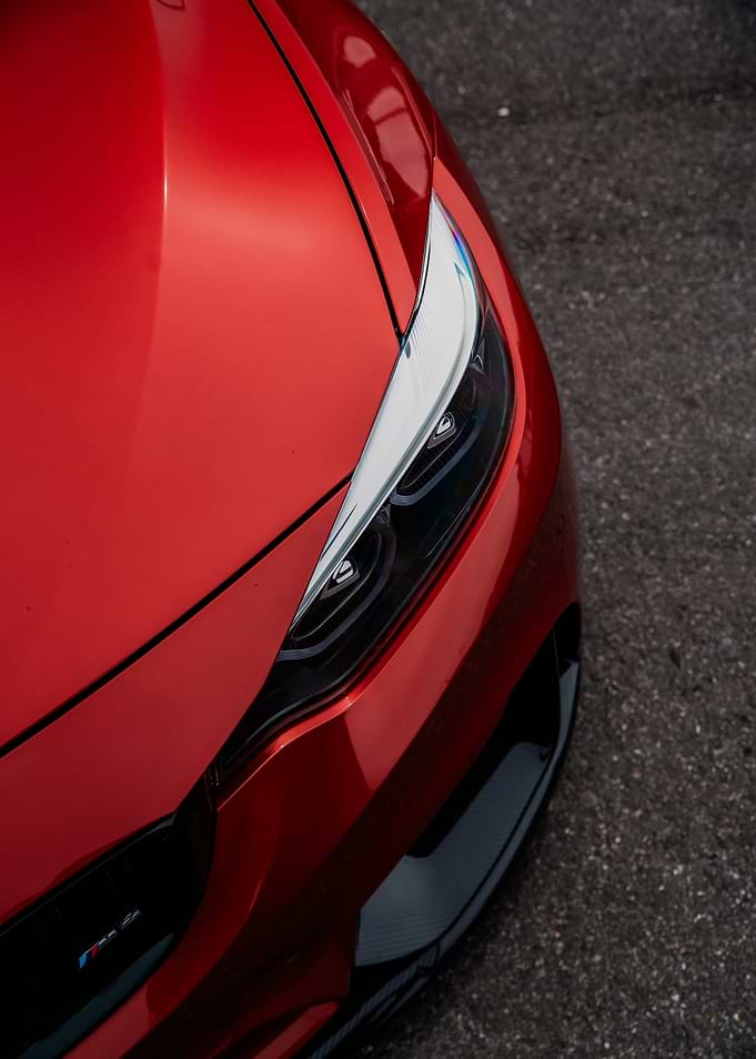Orange BMW M4 Headlight Detail