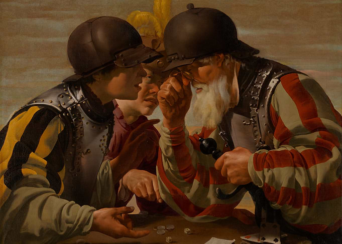 Soldiers playing dice