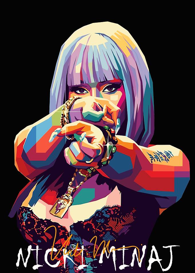 Nicki Minaj Pop Art Portrait