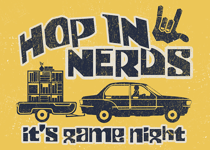 Nerdy Retro Board Game Room Wall Art