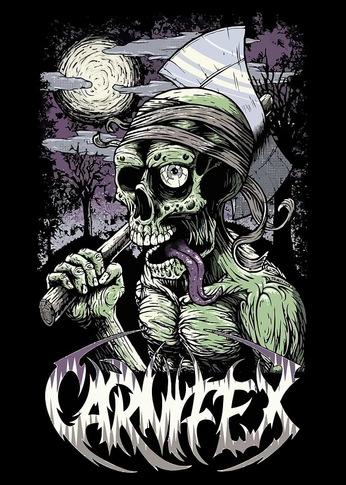 Zombie with Axe and Carnifex Logo