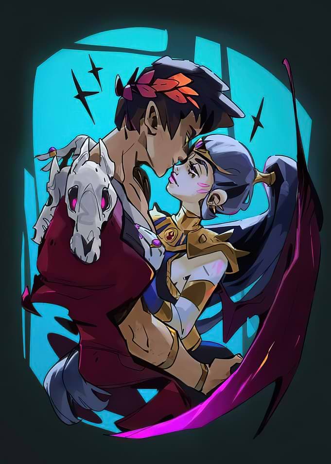 Zagreus and Melinoë Kissing