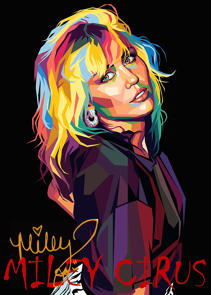 Miley Cyrus Pop Art Portrait