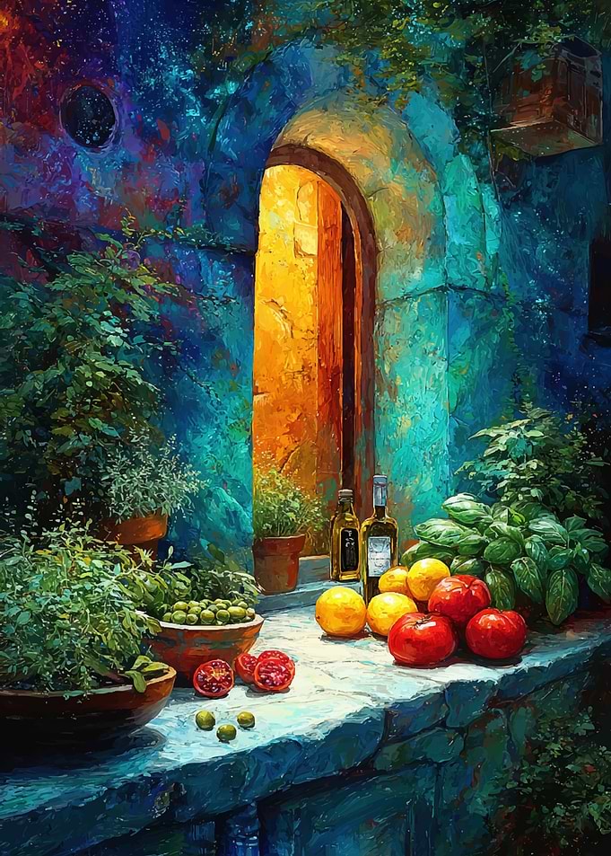 Mediterranean Kitchen Still Life
