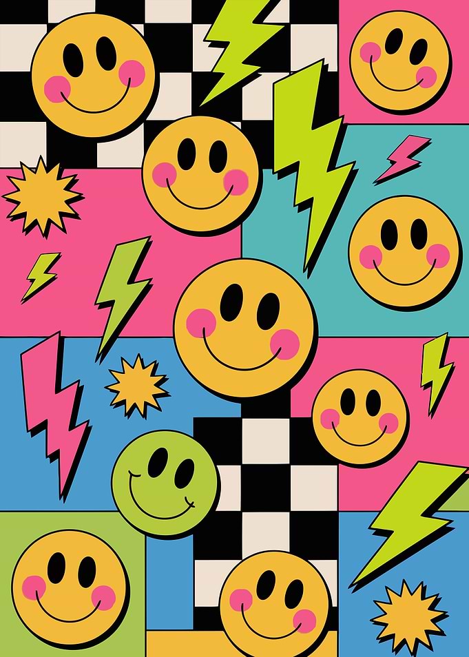 Retro Smiley Face Pattern