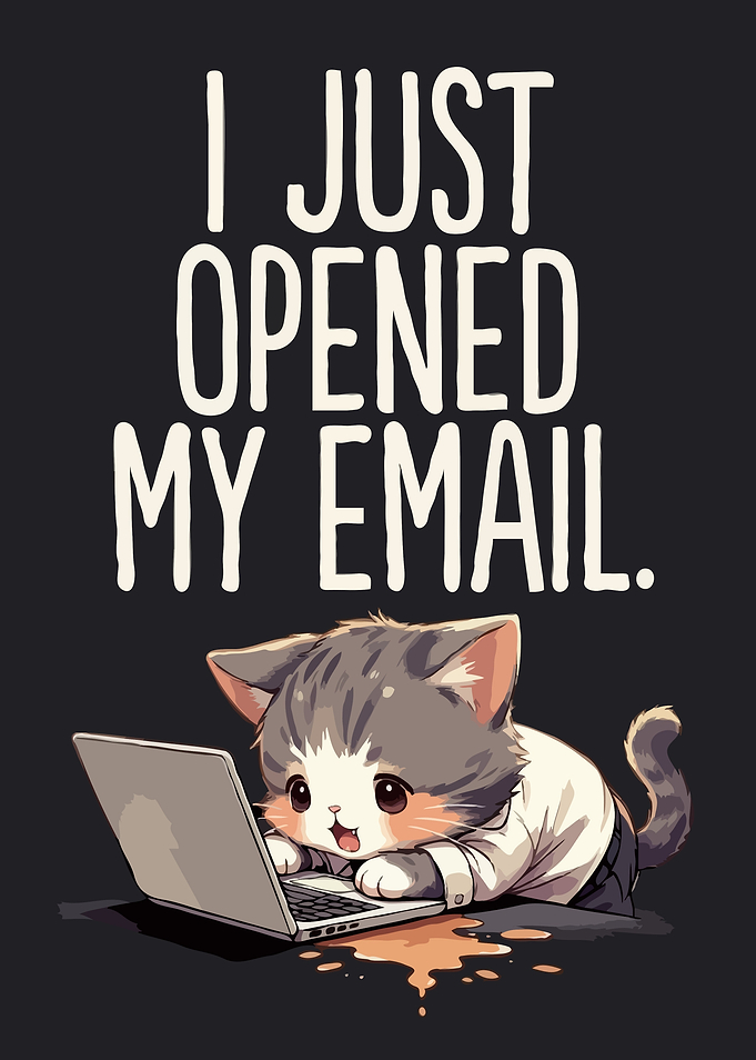 Cute Cat Opens Email