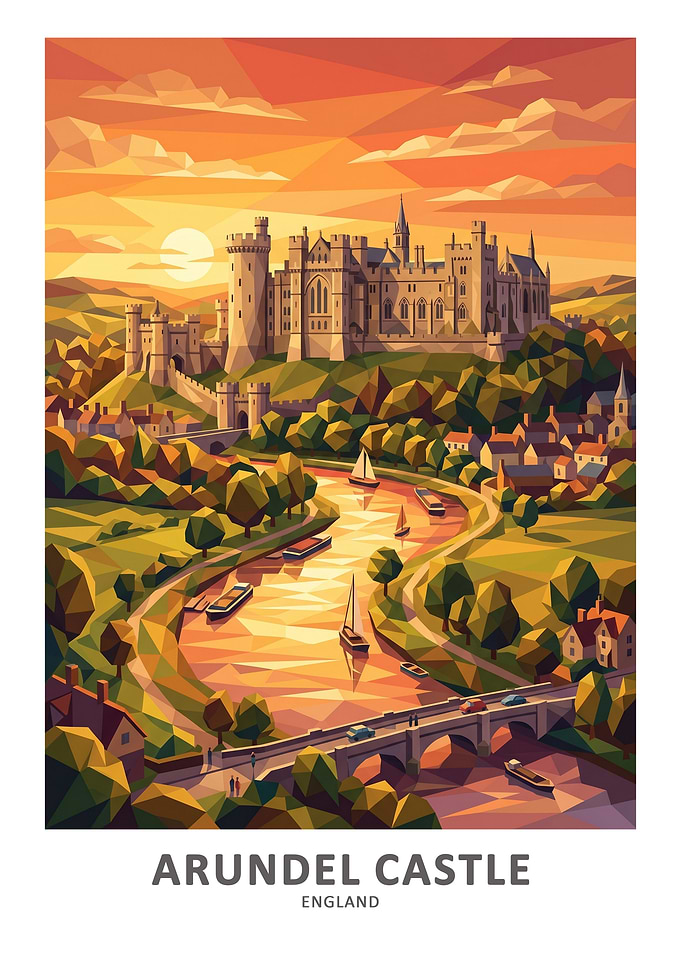 Arundel Castle England Geometric Art