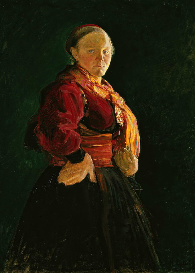Portrait of a Woman in Traditional Dress