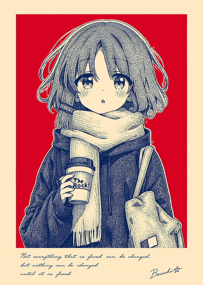 Anime Girl with Coffee Cup