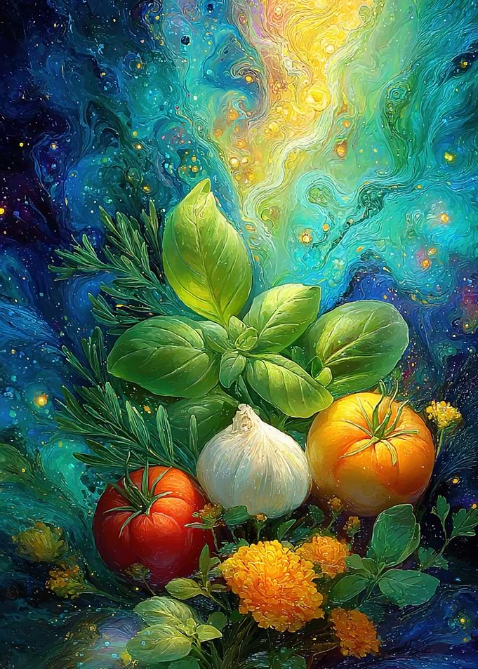 Vibrant Still Life of Fresh Produce