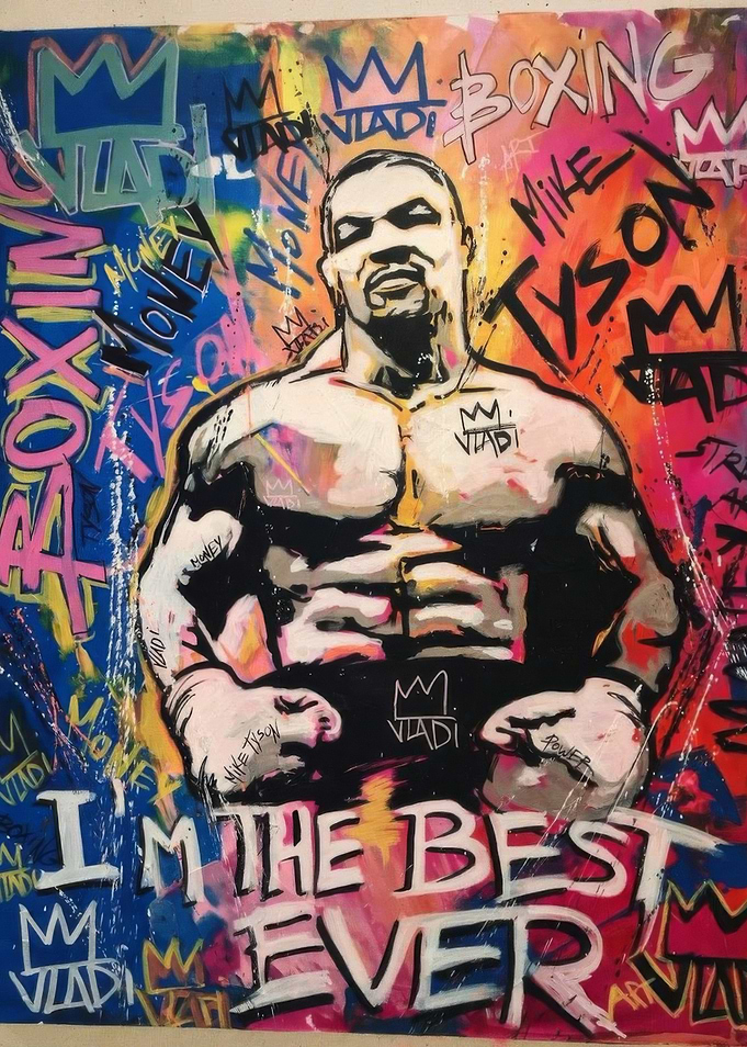 Mike Tyson Pop Art Painting