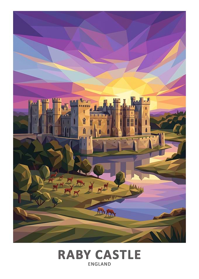 Raby Castle at Sunset