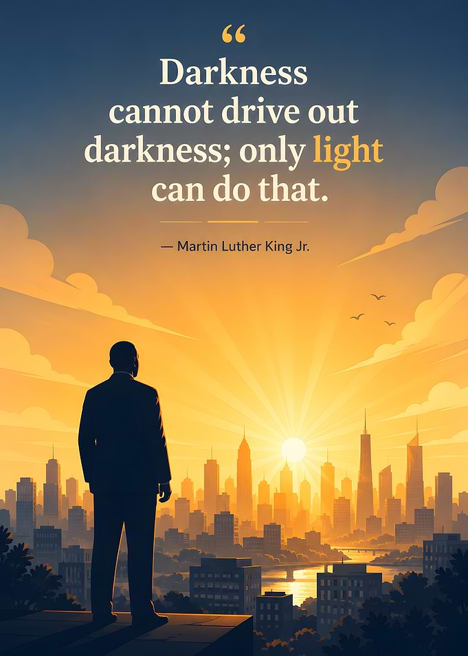 Martin Luther King Jr. quote about light