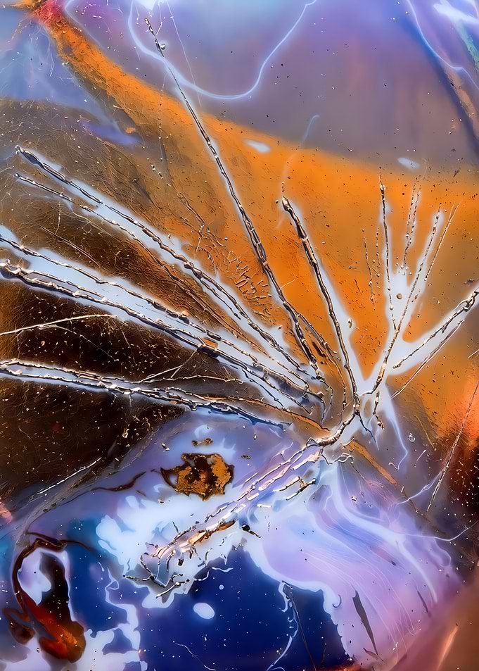 Cosmic Liquid Flow – Abstract Macro Art – Abstract Porcelain #54