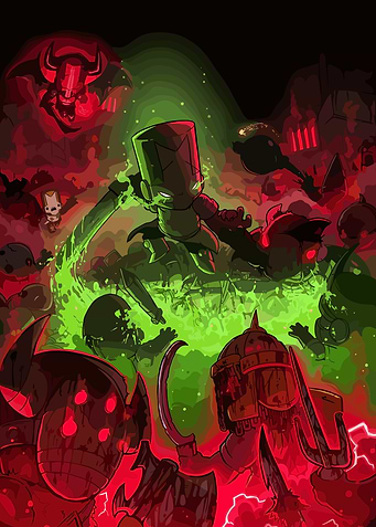 Castle Crashers Knight Fighting Demons