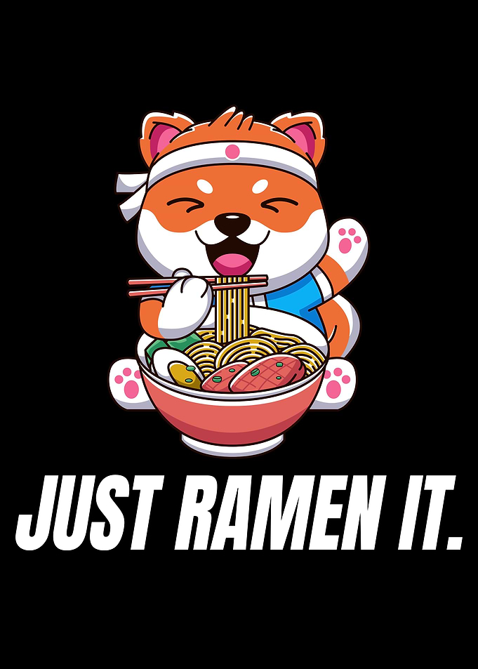 Funny Shiba Inu Eating Ramen