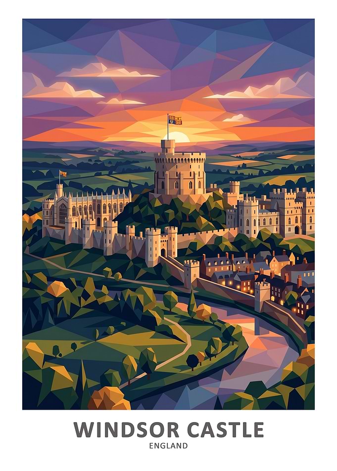 Windsor Castle at Sunset