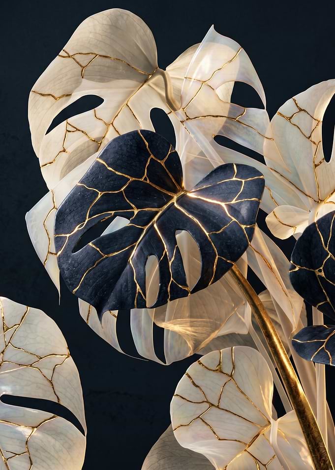 Kintsugi Monstera Leaves