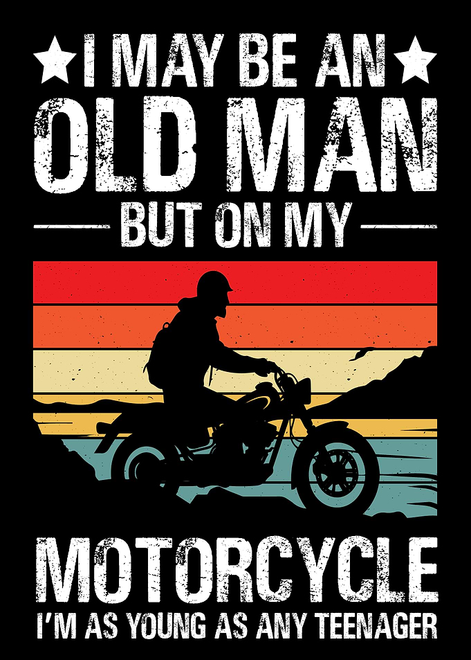 Old Man on Motorcycle