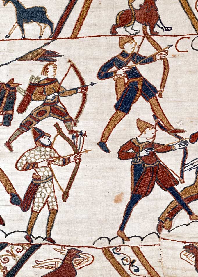Norman Archers at the Battle of Hastings Bayeux Tapestry Scene 51