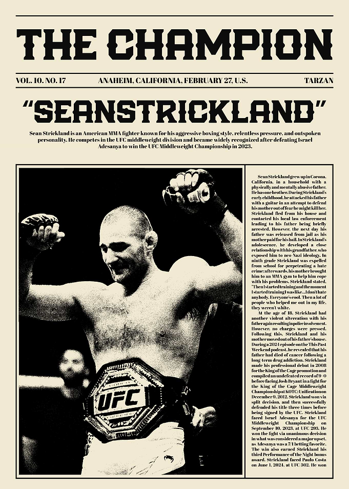 Sean Strickland UFC Champion