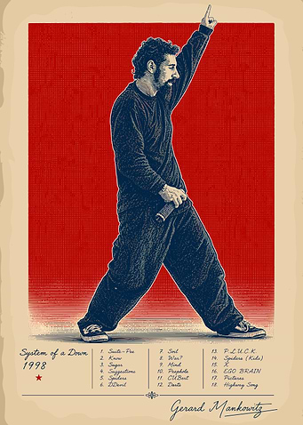 System of a Down 1998 Album Poster