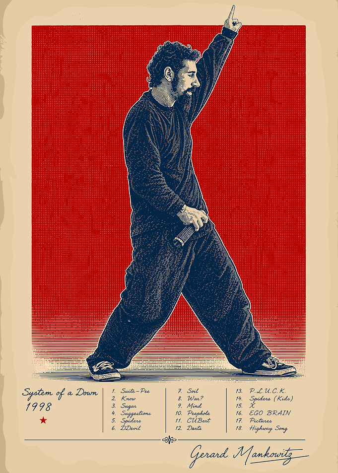 System of a Down 1998 Album Poster